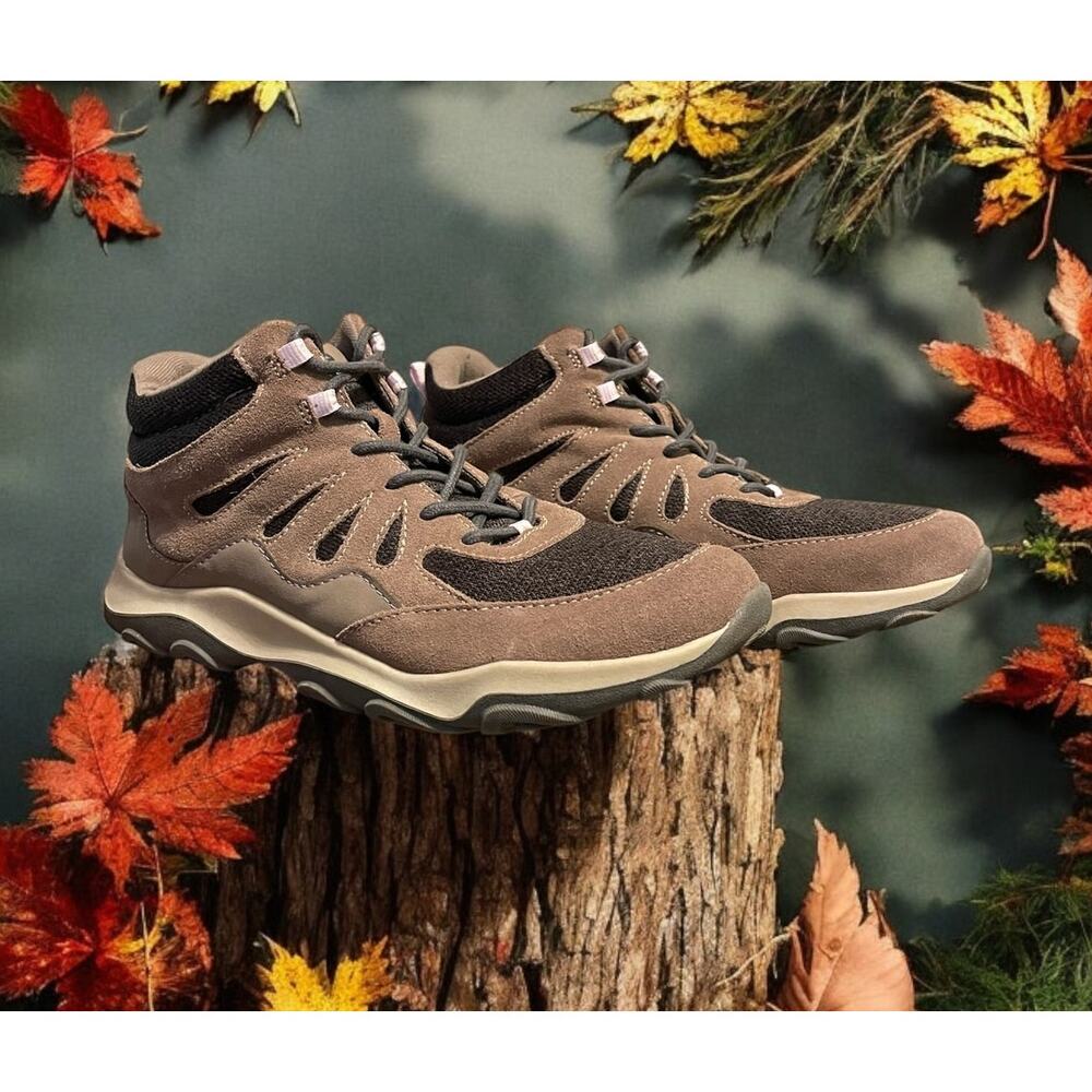 NEW Women's Brown Hiking Boots Trail Tristan Earth Origins Suede Shoes Sz 11M